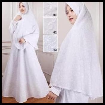 (MURAH) Baju ihrom wanita-baju ihrom gamis dan bergo-gamis putih M-L-XL-XXL Silahkan diorder