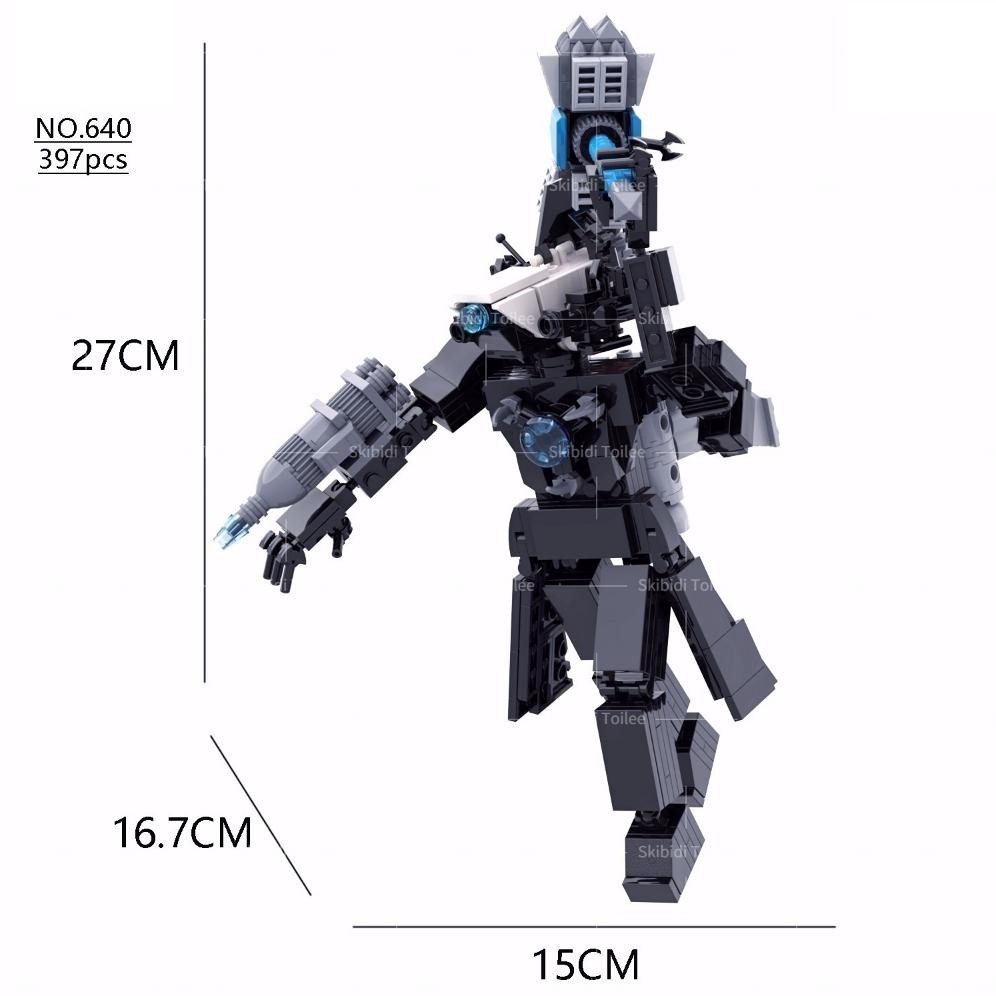 GHJ Moc Skibidi Toilet Titan King Monitor Model Building Blocks Mainan LEGO Edukasi Titan TV Man/Tit