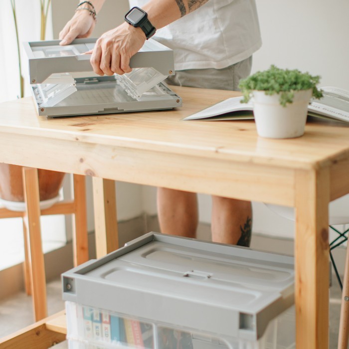 Box Lipat Storage Transparan Folding Foldable Container Premium