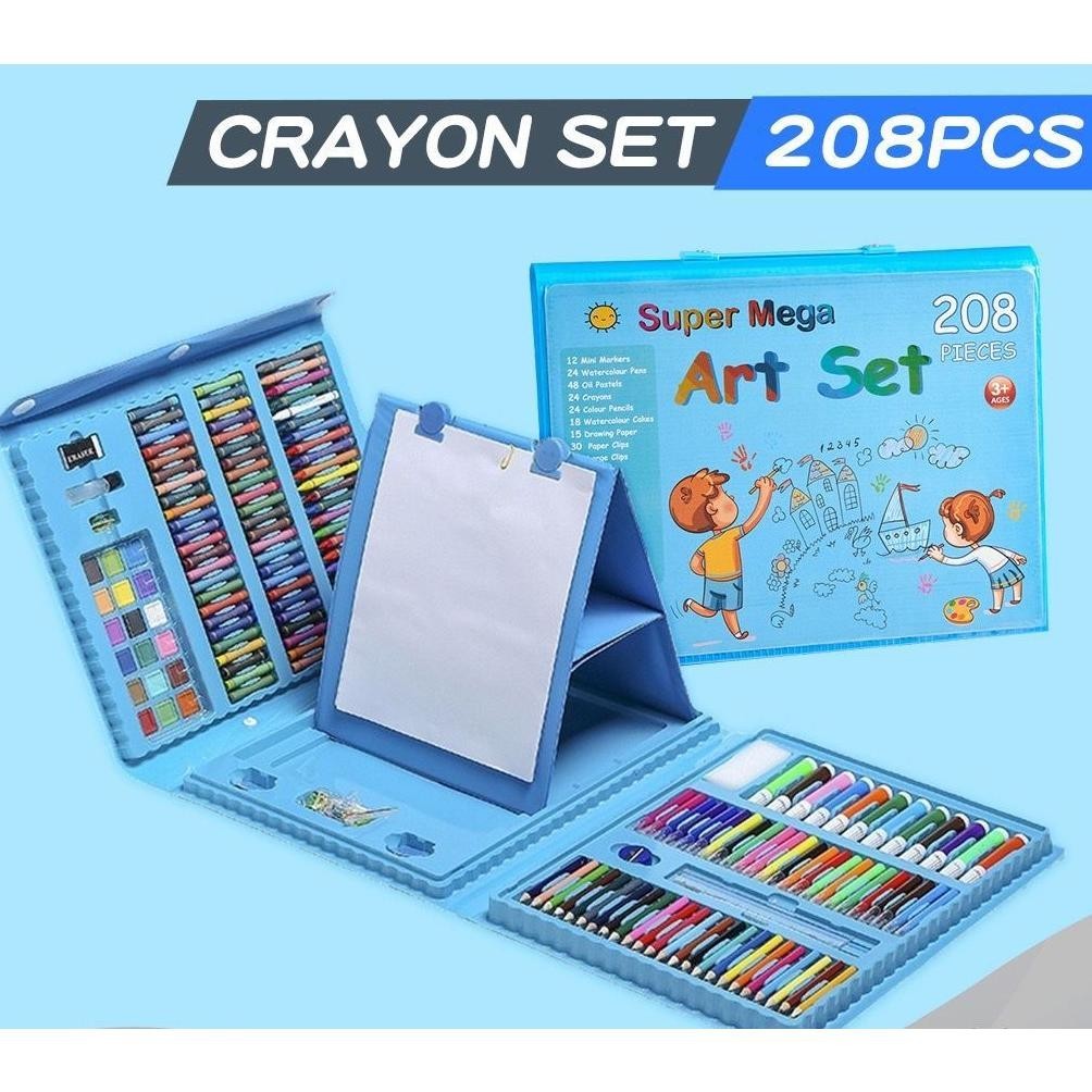 

208 PCS SET MEWARNAI SET/PENSIL CRAYON ( ALAT MENGGAMBAR ATAU MEWARNAI ) BARU