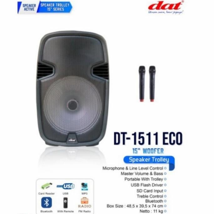 Distributor Speaker Dat Dt 1511 Eco Bluetooth Portable Dat 1511  Premium Berkualitas