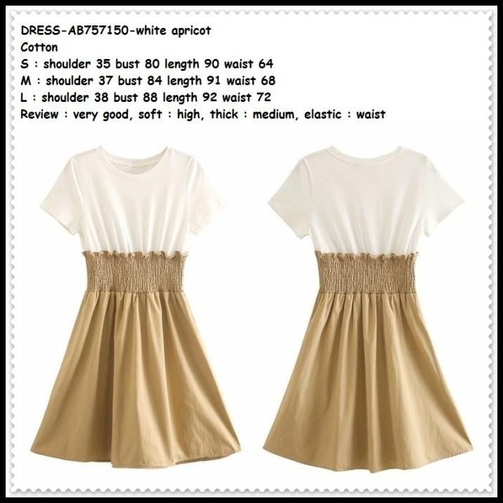 Diskon Ab757150 Mini Dress Pesta Casual Wanita Korea Import Putih White Gold Silahkan Diorder