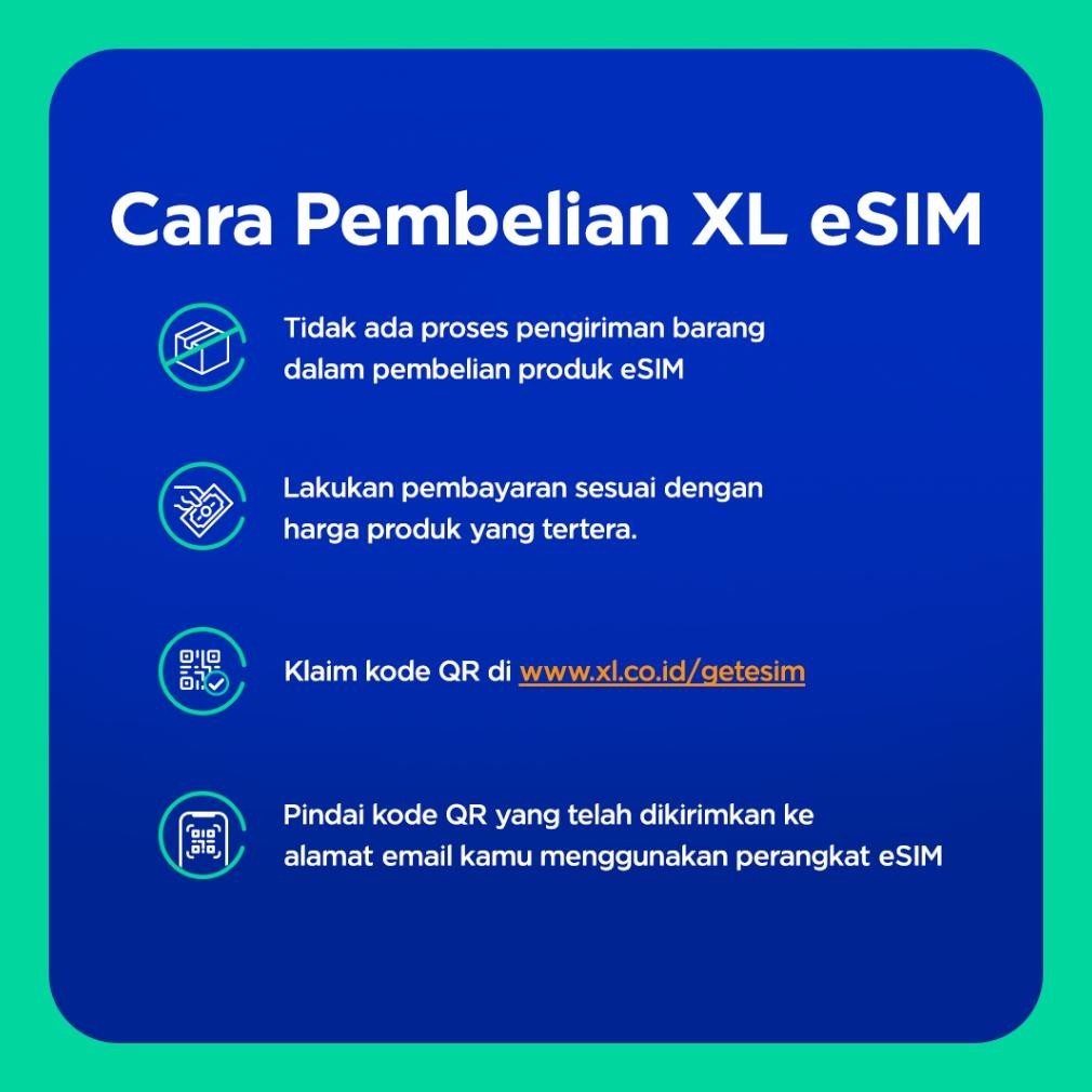 ESIM XL - XTRA COMBO FLEX M 12GB TERBARU