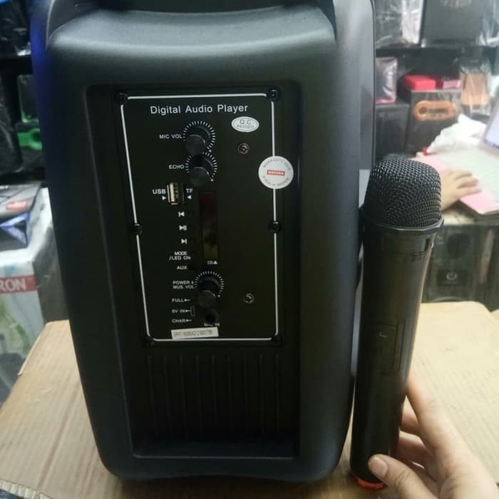 Portable Wireless Meeting Ampli Mayaka Spkt-1808Ead Speaker Trolley