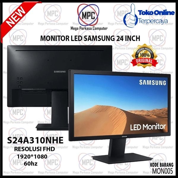 MONITOR LED SAMSUNG 24 INCH S24A310NHE GARANSI RESMI