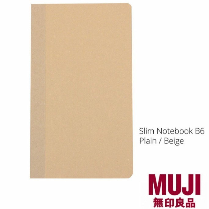 

MUJI - Hq Paper Slim Notebook/Plain Buku Polos DISKON