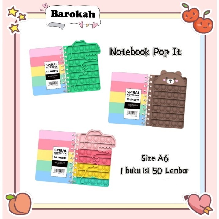 

[BAROKAH] Notebook pop it Size A6 Size KECIL sesuai A6 HRG DISKON