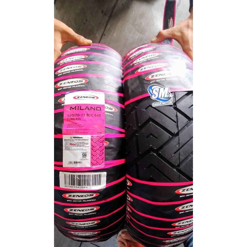 Ban Zeneos Milano 150/70-13 Ban Tubeless Belakang Yamaha Nmax