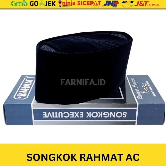 Peci Songkok Rahmat Kopiah Merk Rahmat Hitam Polos
