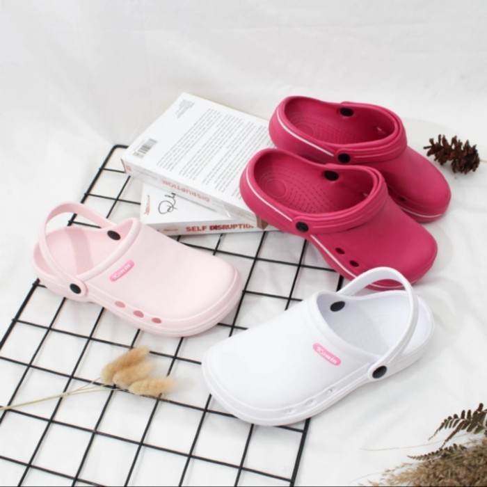 Sandal Crocs Wanita Baim Polos Limitless Casual Empuk Anti Slip Phylon