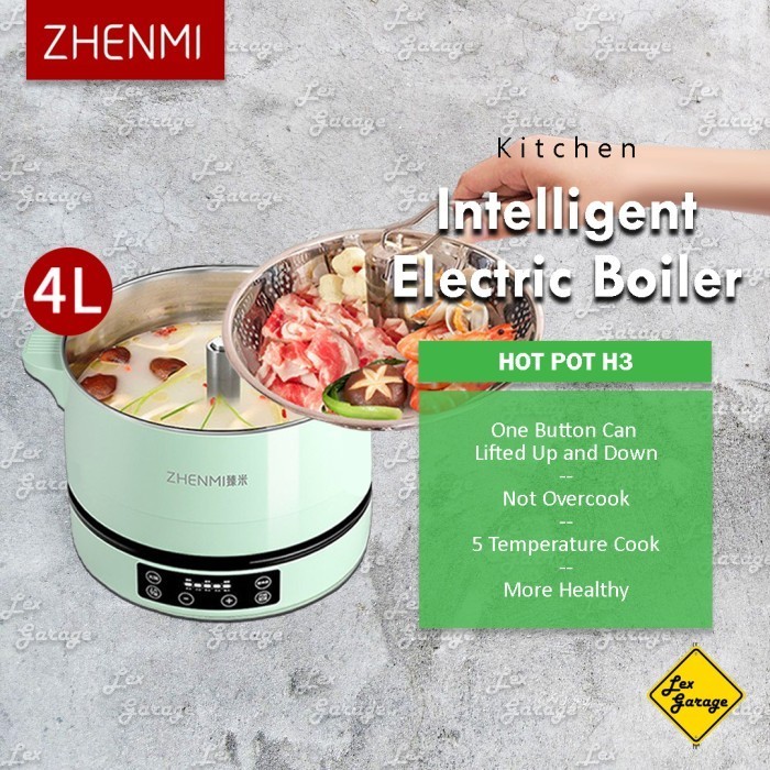 Dheao Panci Elektrik Steamer Hot Pot Steamboat Listrik Xiaomi Zhenmi H3