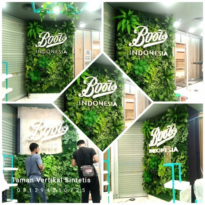 Taman Dinding - Tanaman Palsu Dekorasi Dinding - Vertical Garden