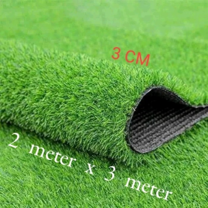 Rumput Sintetis// 1 Roll 2 Meter X 3 Meter // Ukuran 3 Cm