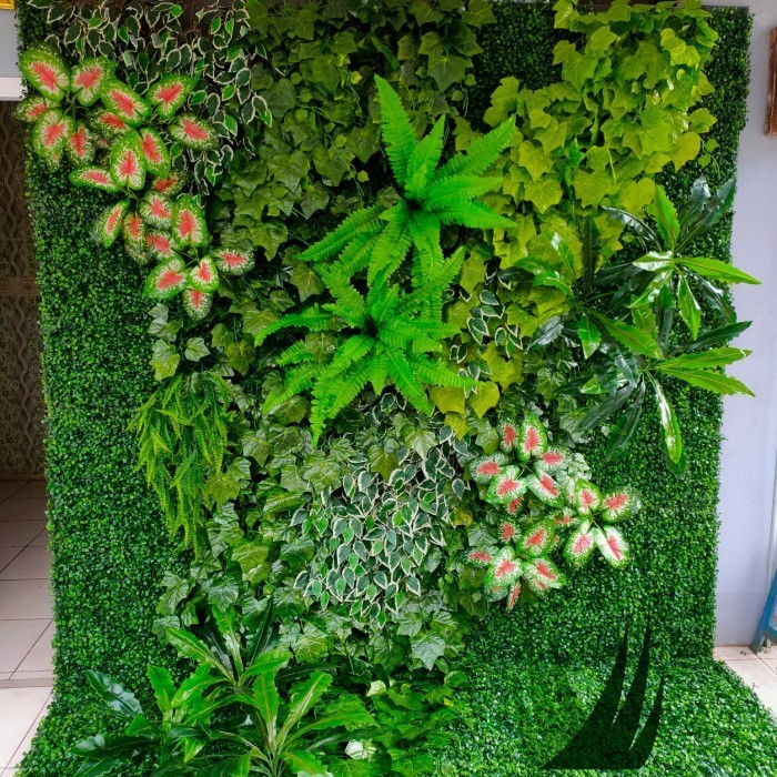 Vertical Garden Sintetis - Taman Vertical Palsu - Artificial Plants