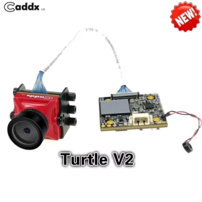 NEW CADDX TURTLE V2 CAMERA 800TVL 1080 FHD FPV RECORDING 60FPS RED