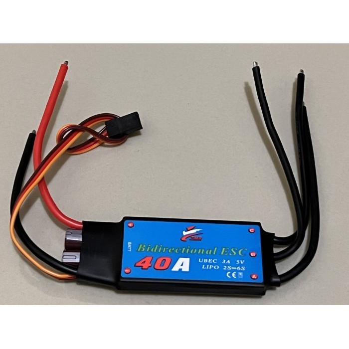 40A BLDC BRUSHLESS ELECTRIC SPEED CONTROLLER (ESC) 2 - 6S DUA ARAH