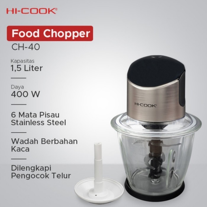 Hi Cook Food Chopper Ch 40 Garansi Resmi