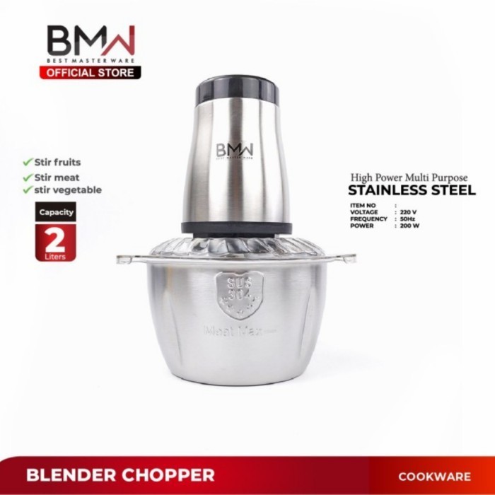 Blender Chopper 2Liter Makanan Buah Daging Sayur