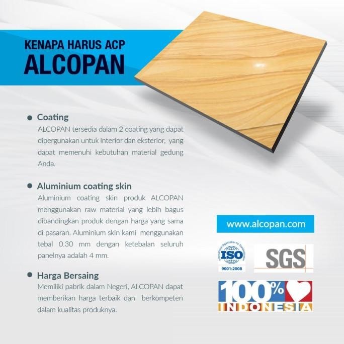 ACP aluminium composite panel Alcopan Wooden Yellow PE 3mm