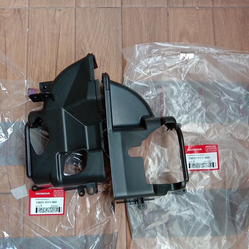 shroud inlet dan exhaust - cover tutup mesin Scoopy karbu, beat karbu beat lama