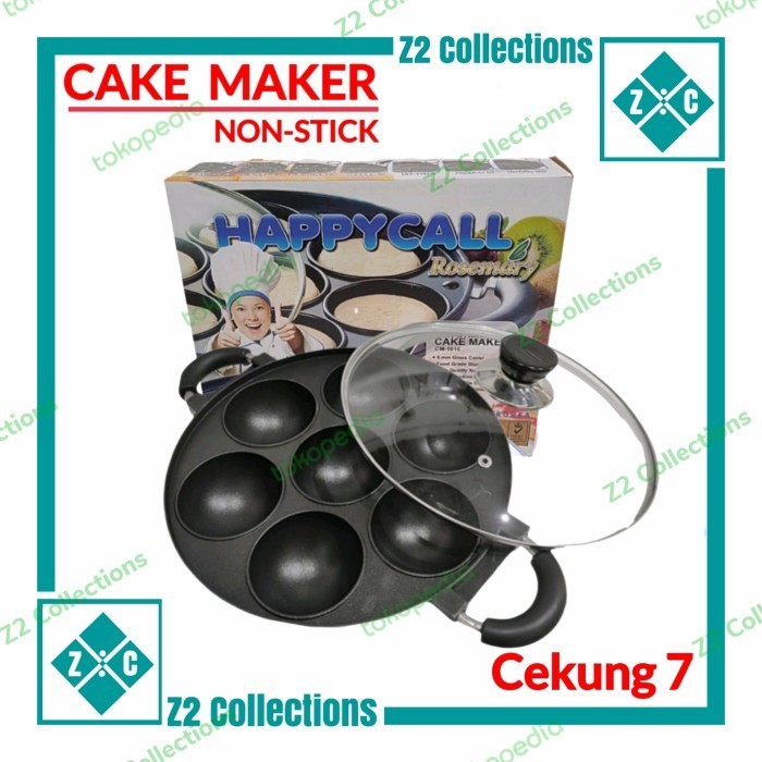 

ZC802 HAPPY CALL 7 lubang cekung cetakan kue serabi mini Cake pan dorayaki PROMO SPECIAL