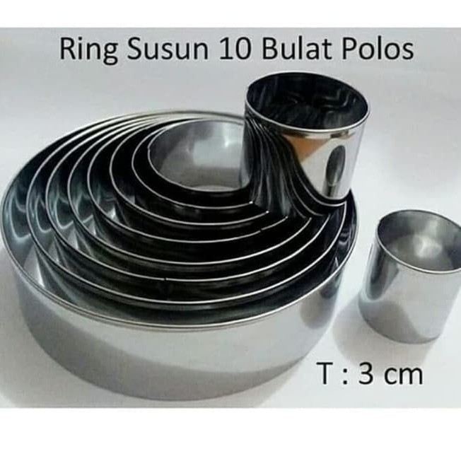 

EY802 Ring Cuter Motif Bulat SET isi 10 ukuran/ Cetakan kue ring cutter cake PROMO SPECIAL