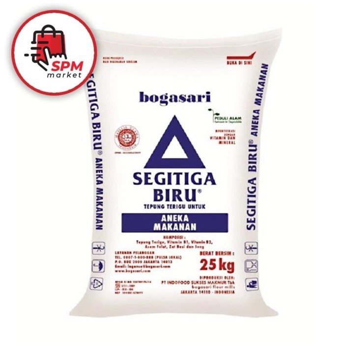 

BS985 Tepung Terigu Segitiga Biru Karung 25 kg Grosir FREE ONGKIR