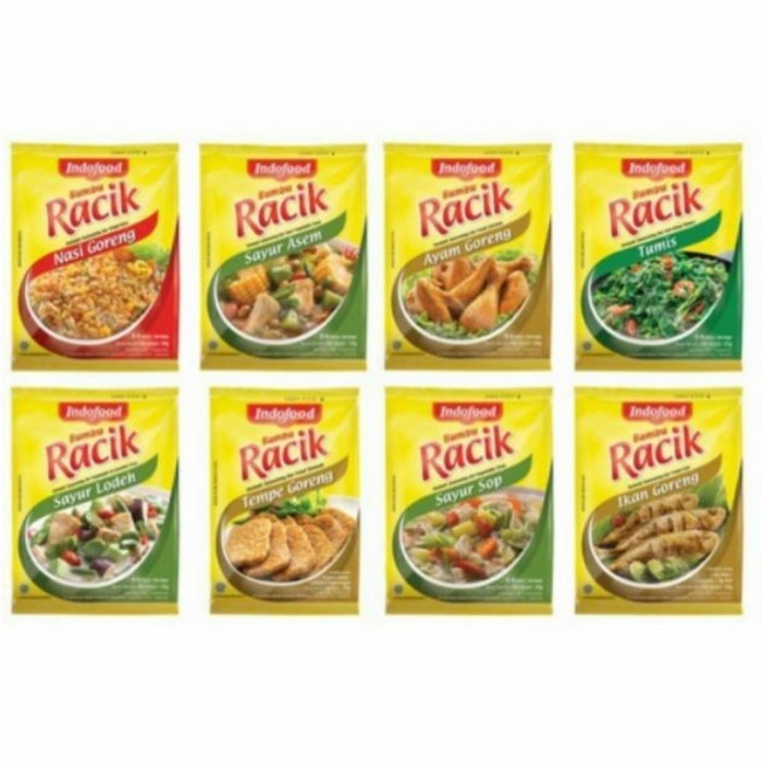 

WR907 Indofood Racik bumbu bahan masakan - 1renceng isi 10pcs PROMO SPECIAL