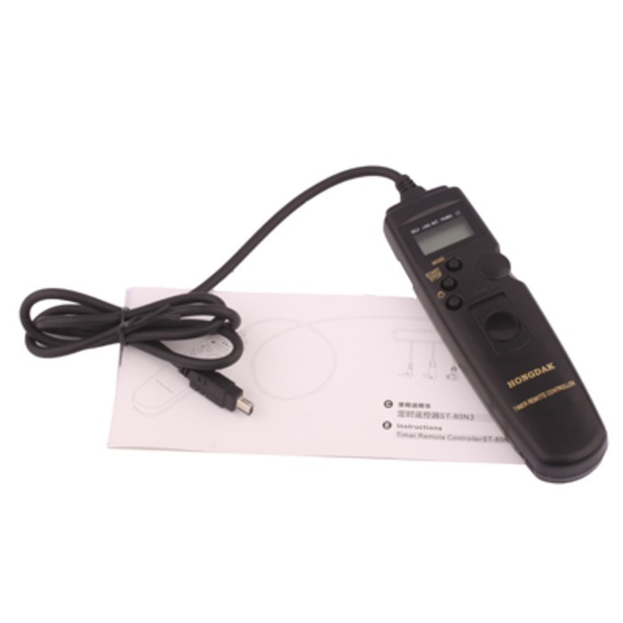 Lcd Display Timer Remote Cord For Nikon D90 / D5000 / D7000 / D3000