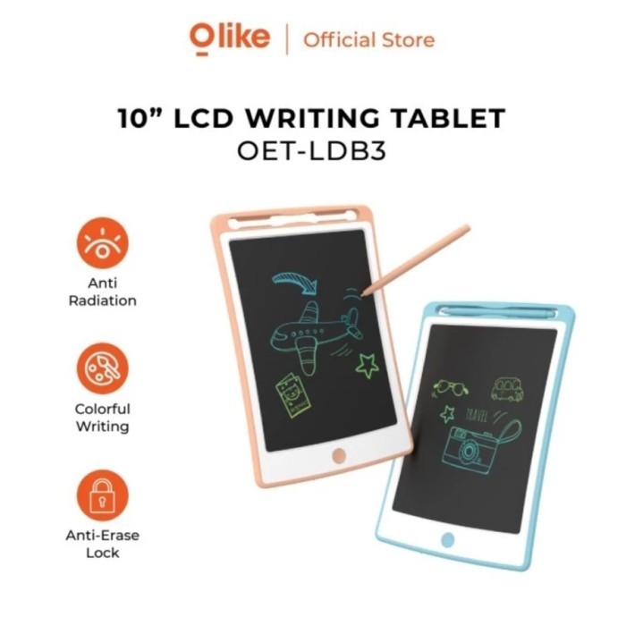 

Olike Lcd Drawing And Writing Board Original Mainan Anak -Anza Wahda