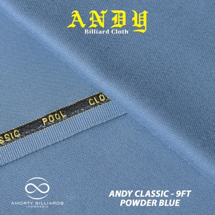 LAKEN/BILLIARD CLOTH/KAIN MEJA BILLIARD ANDY CLASSIC POWDER BLUE