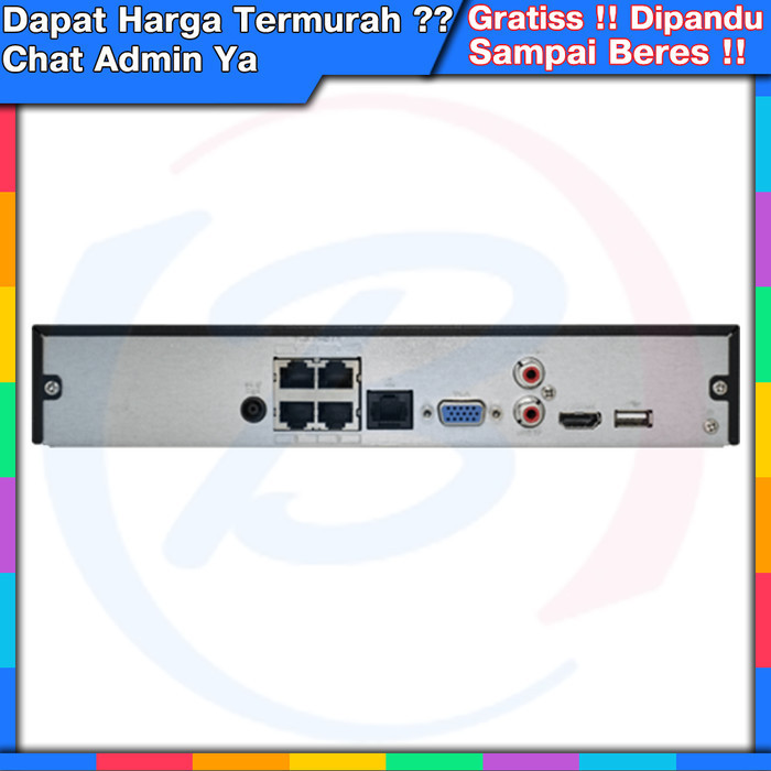 Nvr 4Ch Poe Dahua Nvr1104Hs-P-S3/H Full Hd Support Onvif & Ipcam Audio
