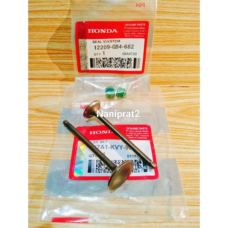 Klep set/Payung klep + Sil klep Honda Beat karbu, Beat fi, Scoopy karbu, Spacy karbu KVY