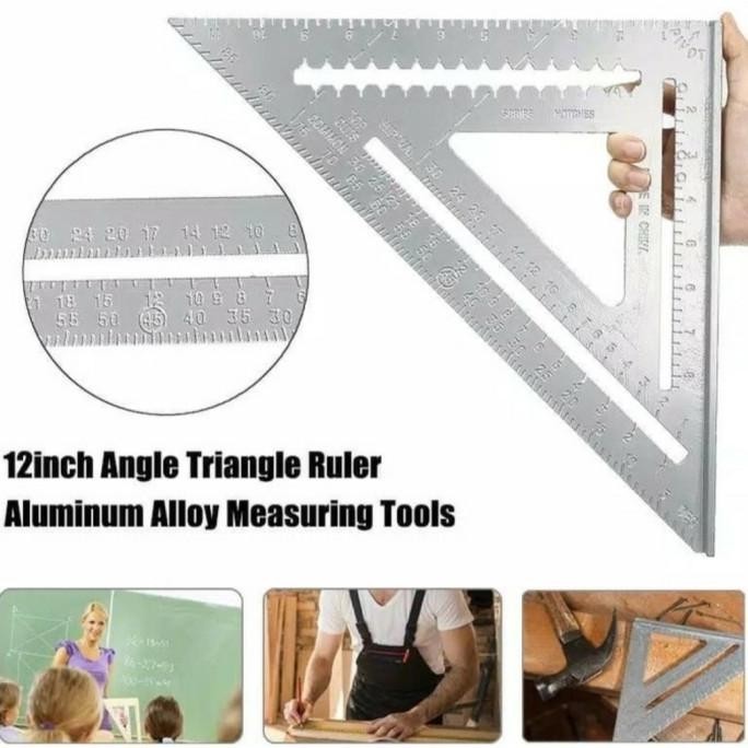 

NEW PRODUK SPEED SQUARE 12 INCH WOODWORKING PENGGARIS SEGITIGA SIKU ALUMUNIUM !!!!!