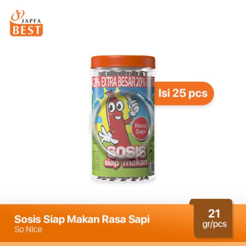 

sosis sonice sapi siap makan 1 toples isi 25 pcs