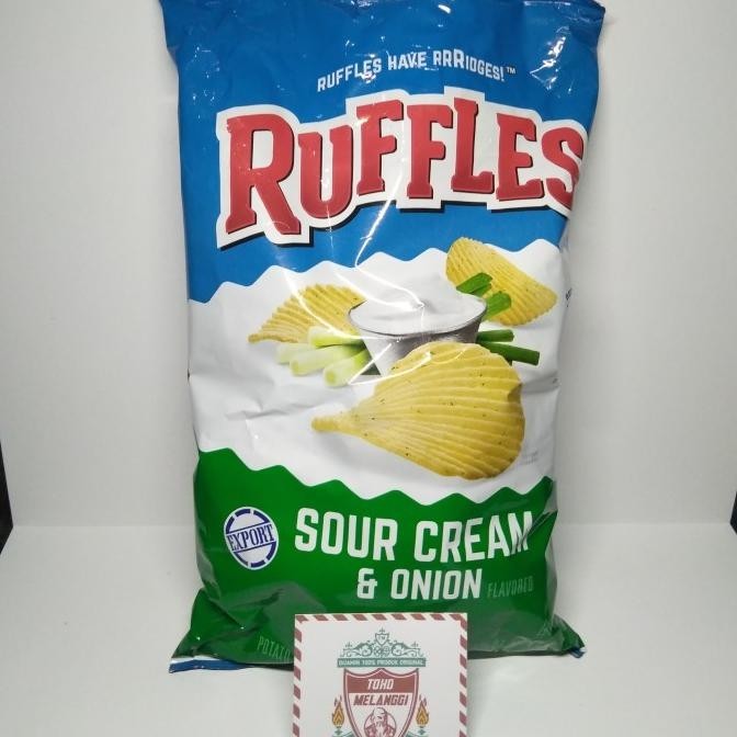 

NEW PRODUK RUFFLES SOUR CREAM & ONION POTATO CHIPS 184,2 GR !!!!!