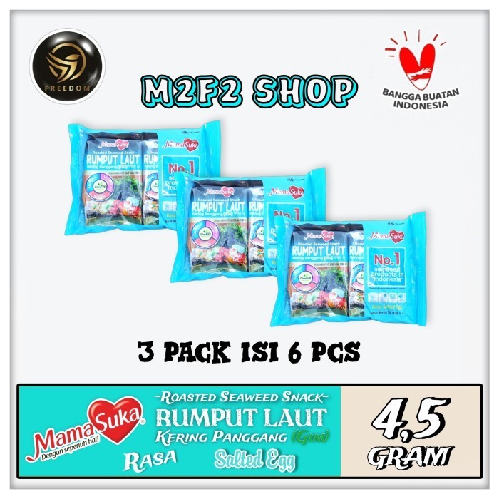 

Mamasuka Sna Rumput Laut Panggang Rasa Ed Egg - 4,5 Gr (3 Pa)