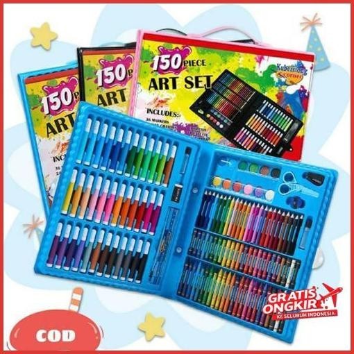 

Termurah Termurah! Art Set Crayon 150 Set Alat Menggambar Melukis Mewarnai Paket Lengkap Good Quality