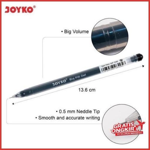 

Serba Murah (1Pcs) Gel Pen Pulpen Pena Joyko Gp-330 Big Fill Gel 0.5 Mm Good Quality