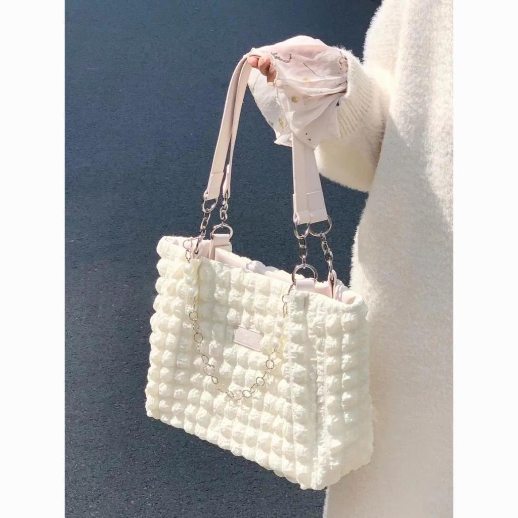 Tas Bahu Wanita, Tas Bahu Wanita Kapasitas Besar, Tas Komuter Cloud Puff, Tas Bahu Wanita