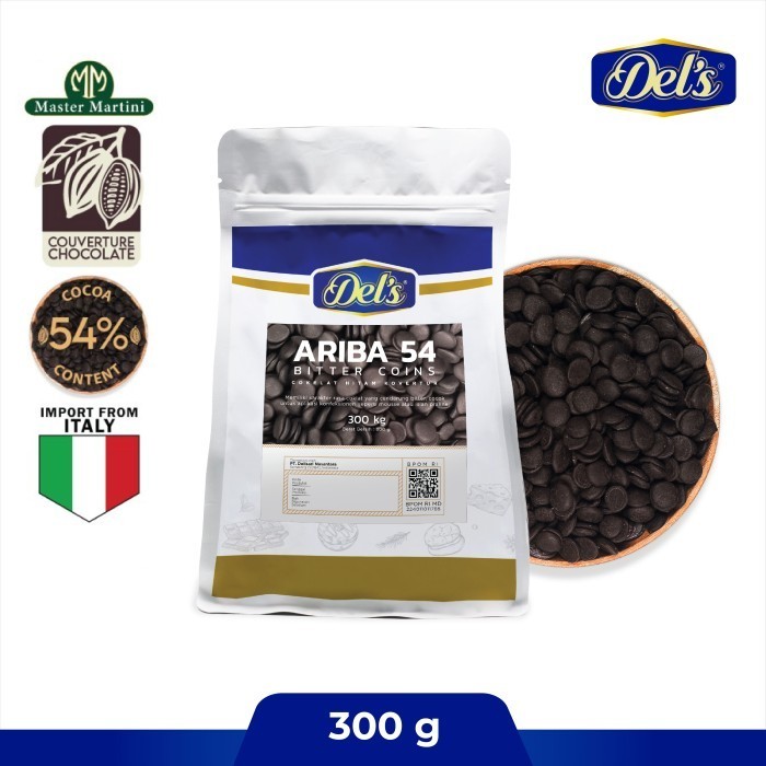 

Ready Ariba Couverture Dark Chocolate 54% Coin - Coklat Kovertur Koin 300gr