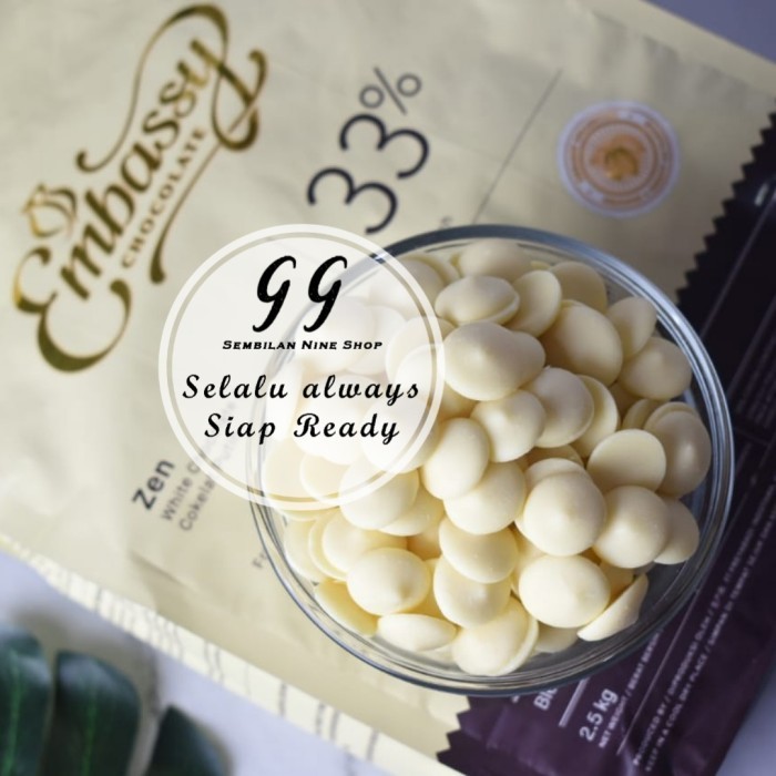 

Ready 250 Gram Tulip Embassy ZEN White Chocolate Couverture 33% Coklat Putih