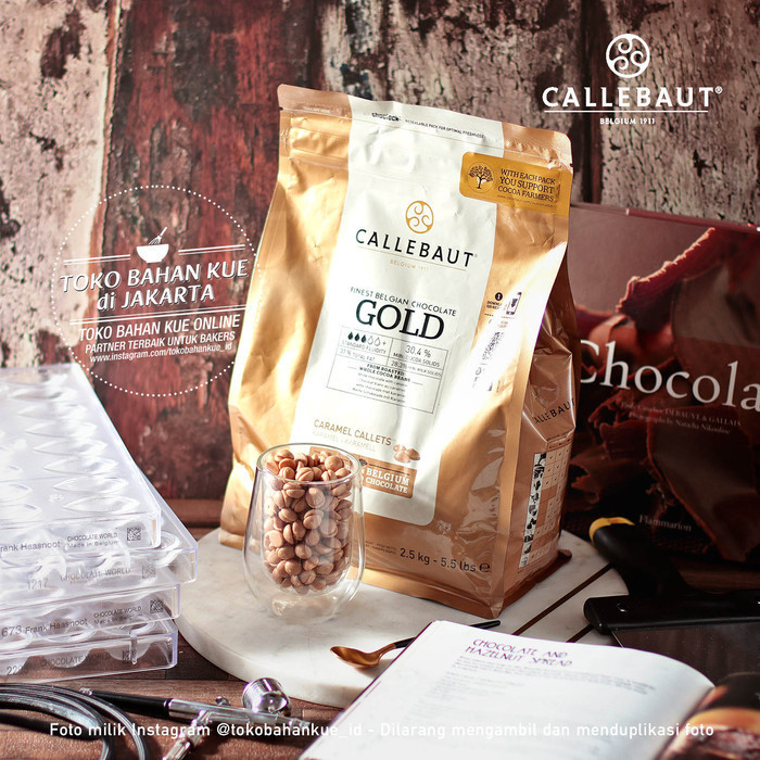 

Ready Callebaut GOLD 100gr Chocolate Couverture Caramel 30,4% Cokelat Coklat