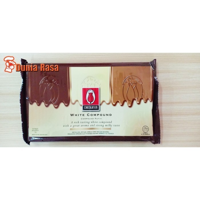 

Ready Tulip White Chocolate Compound 1Kg (Gratis MRJELLY Ekonomis 1 pcs)