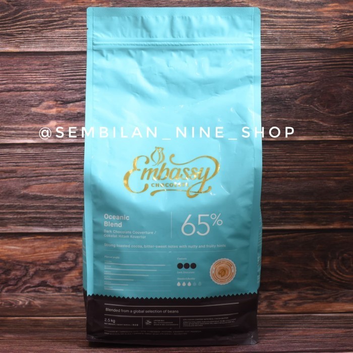 

Ready Tulip Embassy OCEANIC DARK Chocolate COUVERTURE 65% 2,5 Kg Coklat Coin