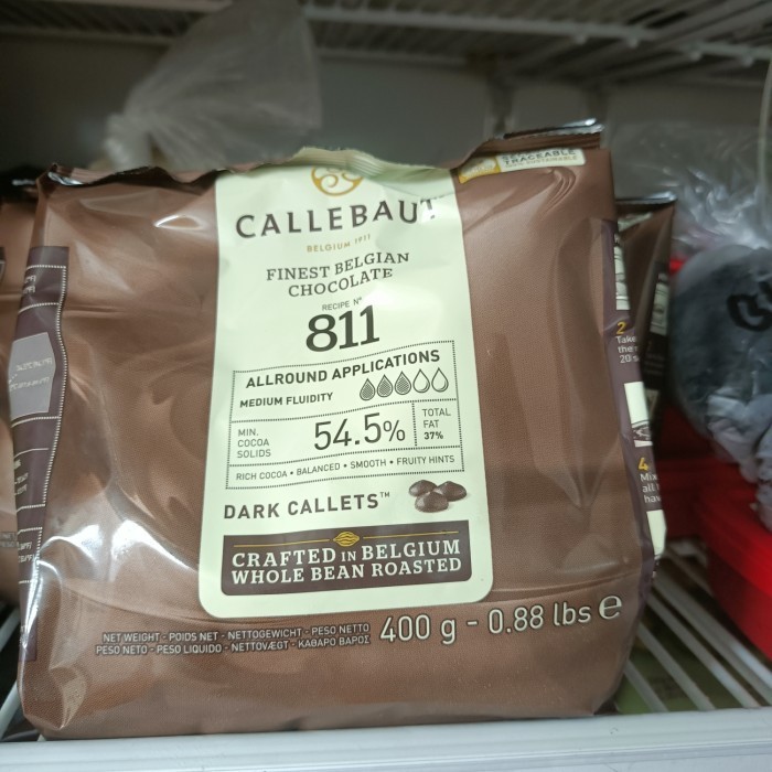 

Ready Callebaut 811 500gr Dark Chocolate Couverture 54,5% Cokelat Coin