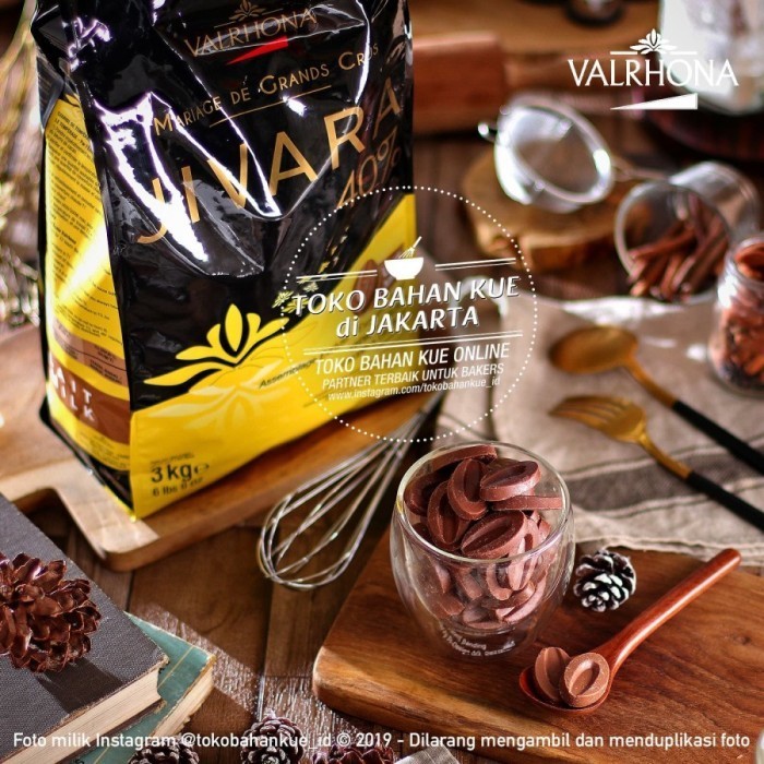 

Ready Valrhona JIVARA 40% Milk Chocolate 250gr Couverture Cokelat Susu