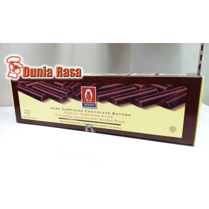 

Ready Tulip Dark Compound Chocolate Batons / Cokelat Stik 1,5kg
