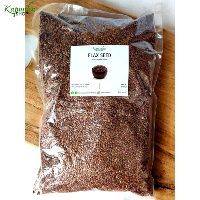 

Flexseed 1Kg / Biji Ra/Brown Flaxseed/Natural Brown Flaxseed