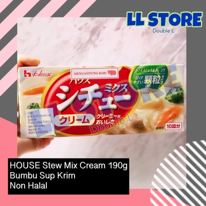 

Ready HOUSE Stew Mix Cream 190g Bumbu Sup Krim Jepang